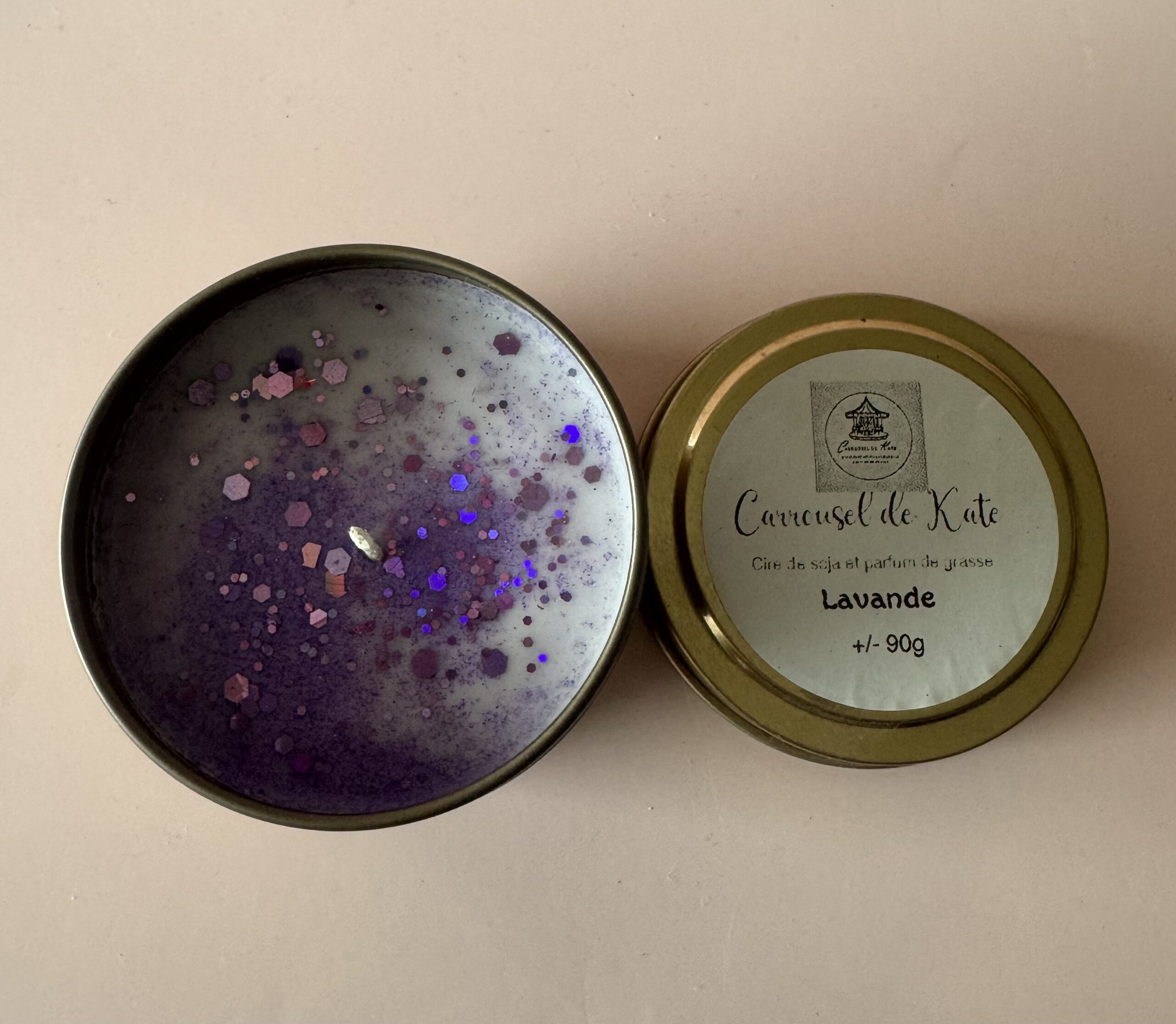 Bougie parfumée - boîte or «lavande »