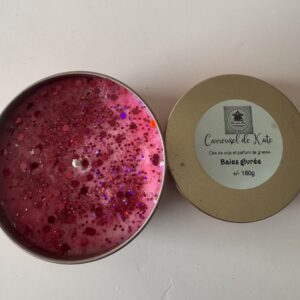 Bougie parfumée – boîte rose «baies givrées «