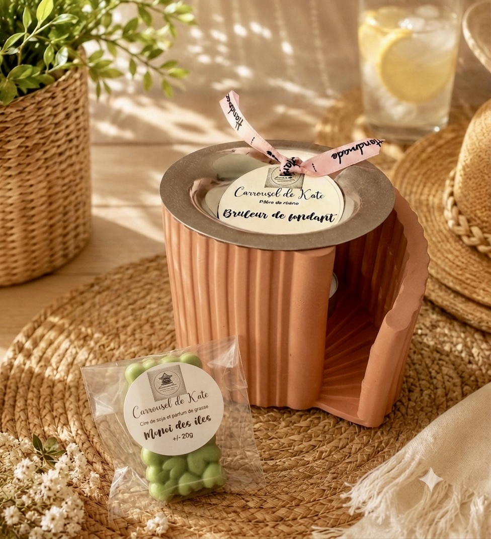 Brûleur à fondant escalier - couleur terracotta + fondant 20g offert
