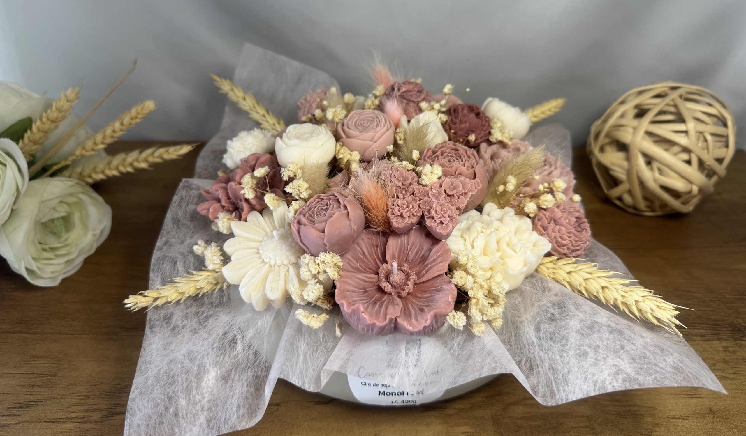 Coupe florale - parfumée monoï rosé – Image 2