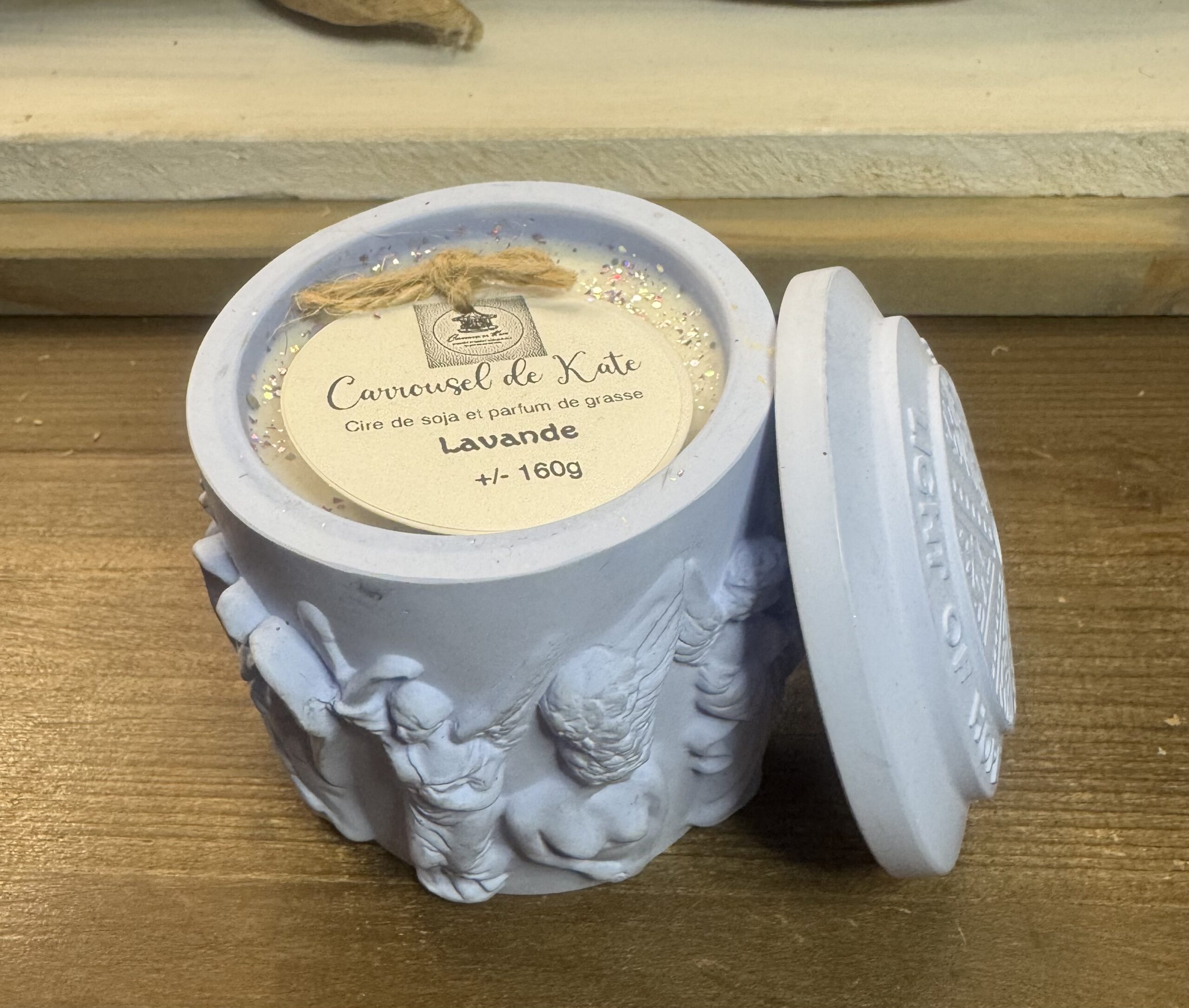 Bougie parfumée l'ange Hope - couleur bleue