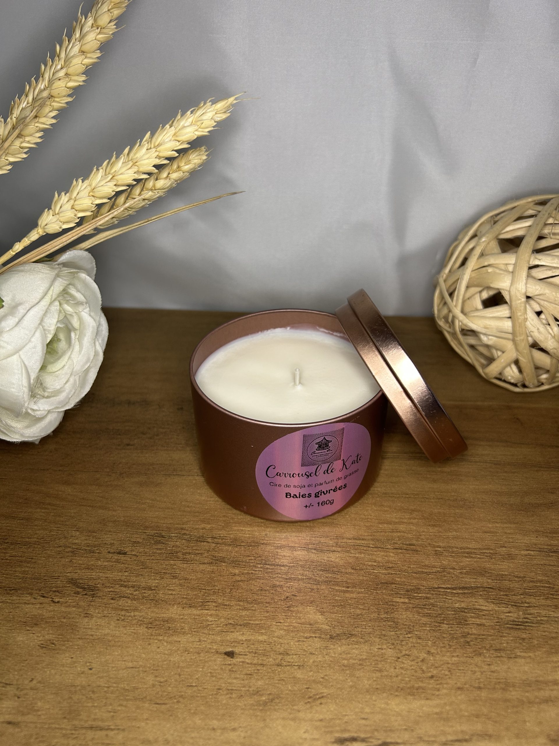 Bougie parfumée - boîte rose