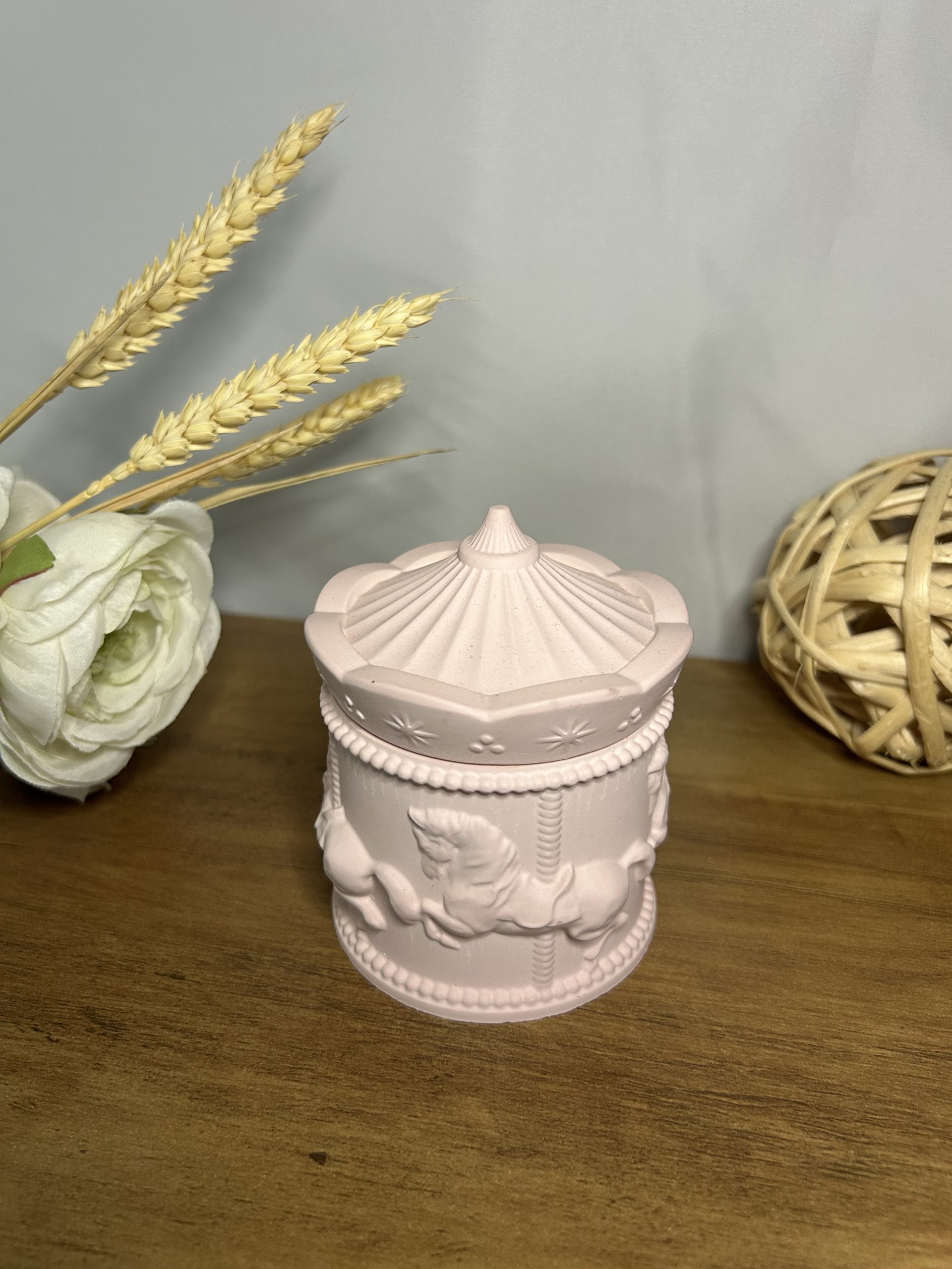 Bougie Petit Carrousel - couleur rose