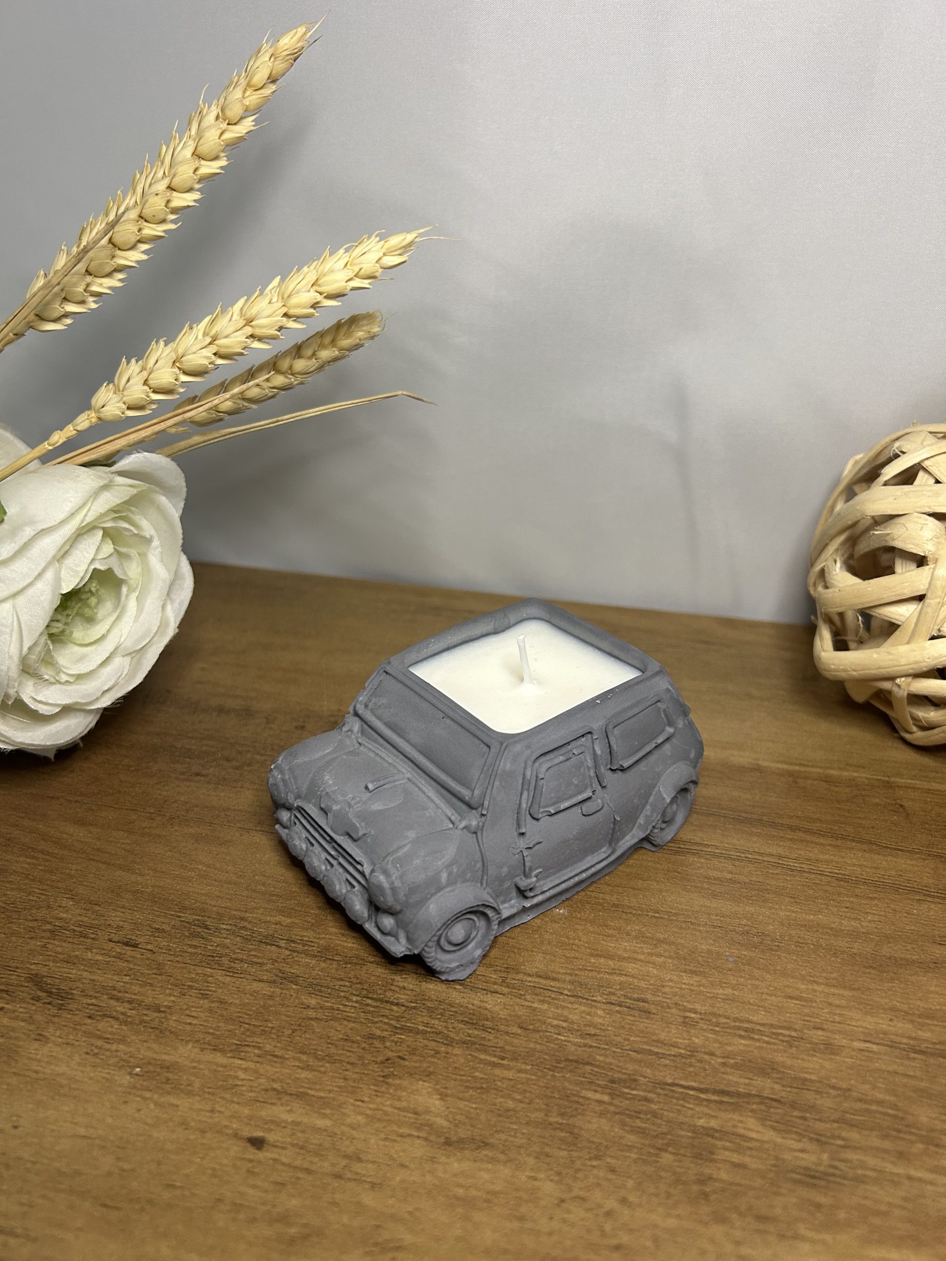 Bougie parfumée voiture - couleur grise