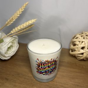 Verre anniversaire – parfumé monoï rosé