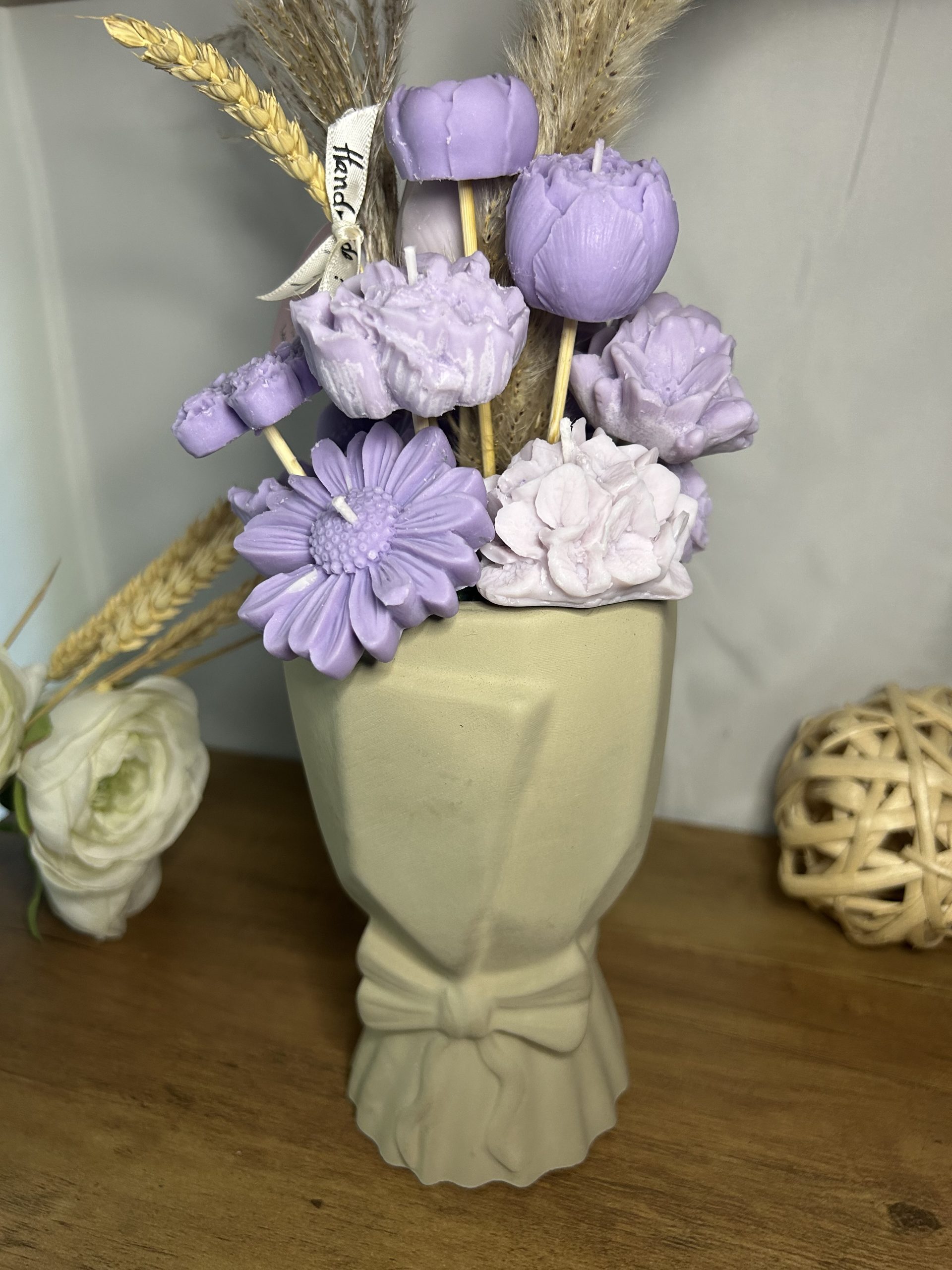 Vase noeud floral - parfumé lavande