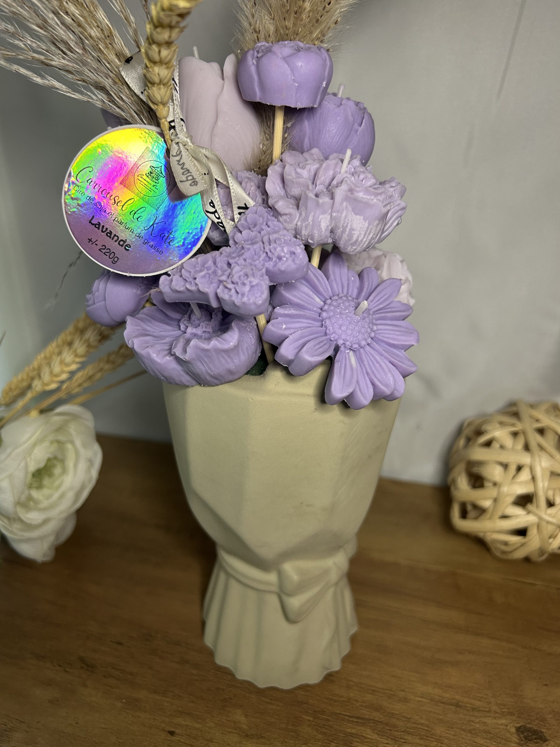 Vase noeud floral - parfumé lavande – Image 2