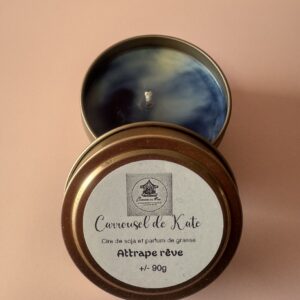 Bougie parfumée – boite or « attrape rêve « 