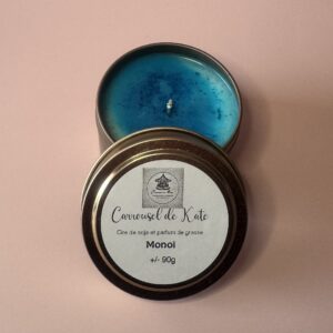 Bougie parfumée – boîte or « monoï « 