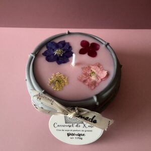 Panier fleuri – 170g parfumée « pivoine »
