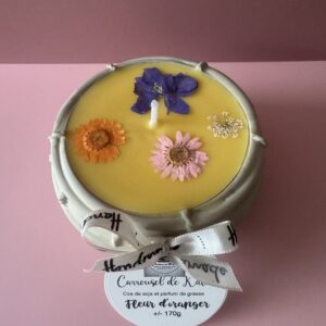 Panier fleuri – 170g parfumée « fleur d’oranger »