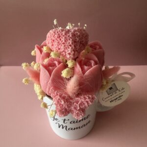 Mug fleuri 160g – parfumée «magnolia »