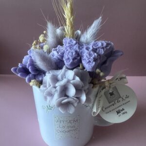 Mug fleuri Astem 160g – parfumée « lilas »