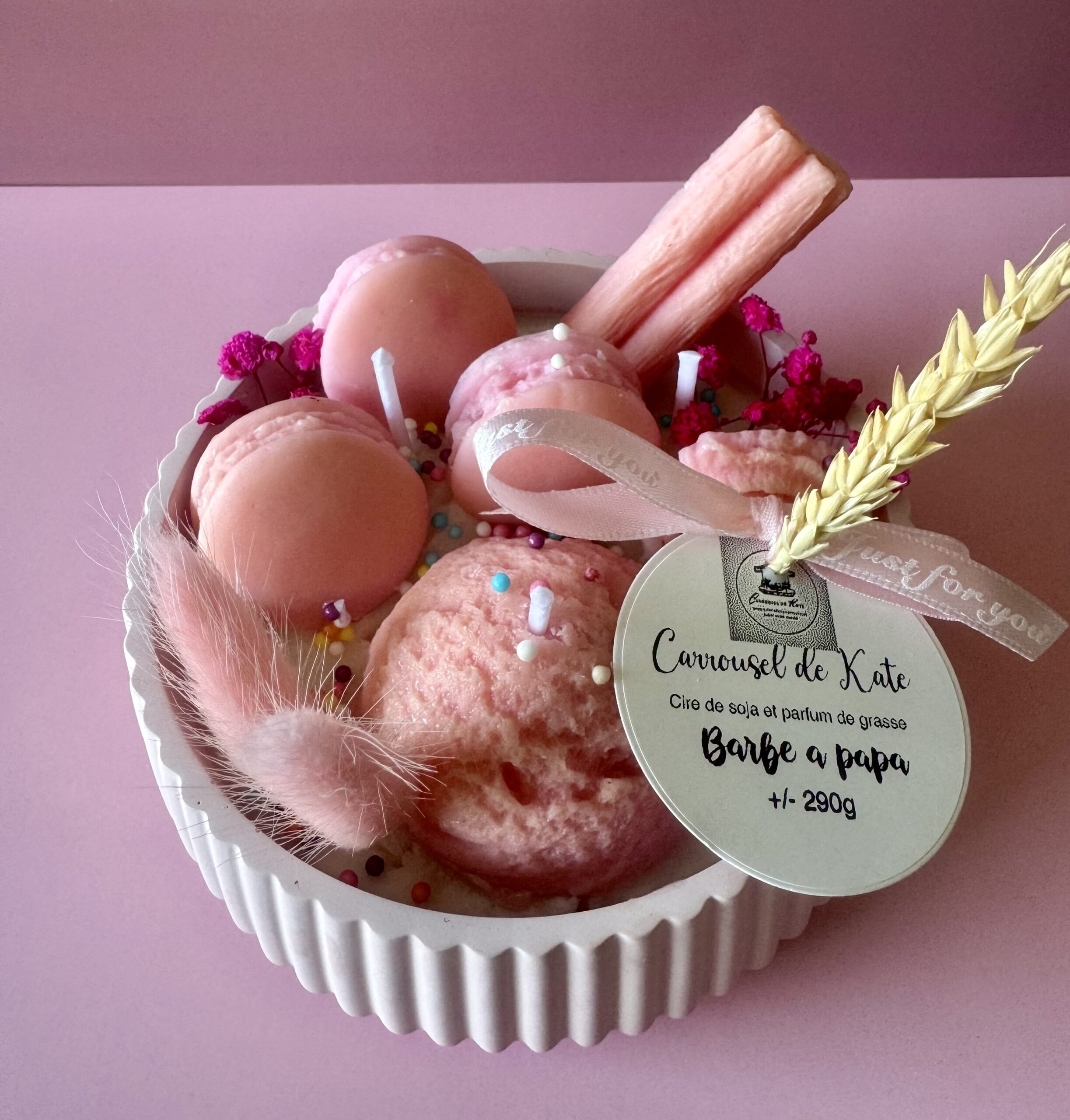 Petite coupe de glace - 290g parfumée «barbe à papa»
