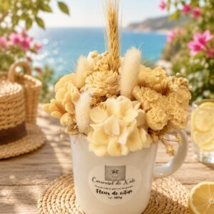 Mug fleuri 160g – parfumée «fleur de coton  »