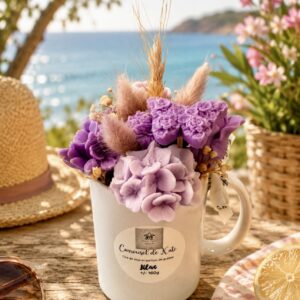 Mug fleuri  160g – parfumée « lilas »