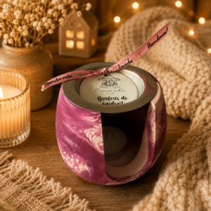 Brûleur à fondant boule – marbré fuschia