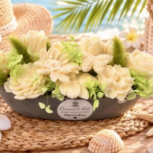 Barque florale 270g – parfumée «orchidée blanche »