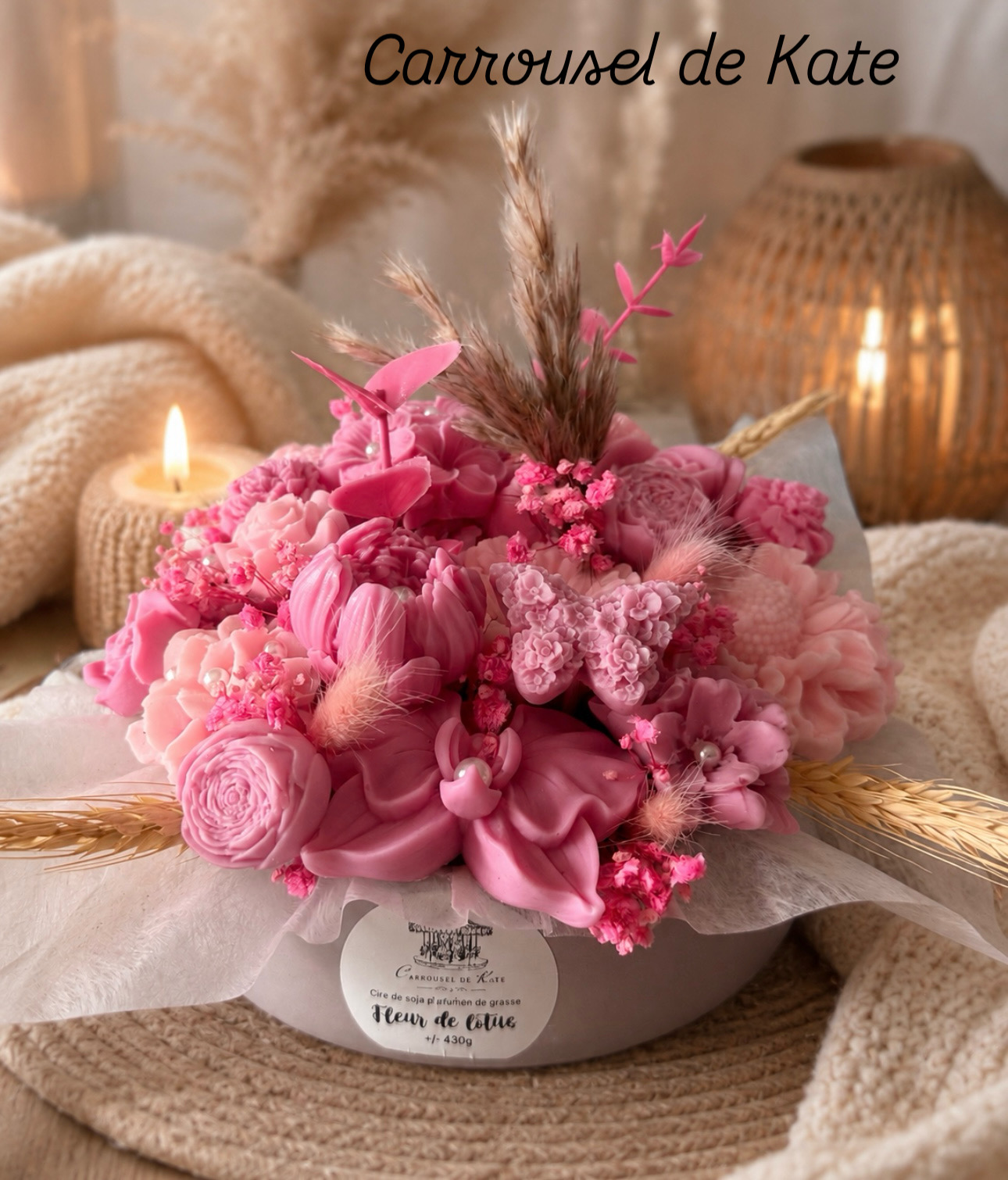 Coupe florale 430g - parfumée «fleur de lotus »