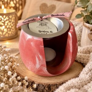 Brûleur à fondant boule – marbré rouge