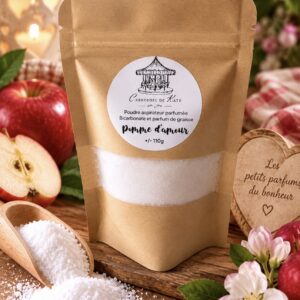 Poudre aspirateur 110g parfumée «Pomme d’amour »