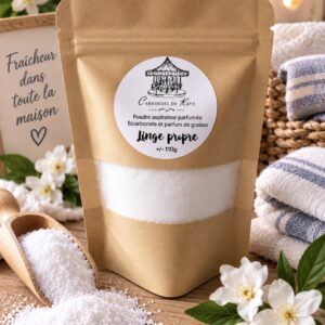 Poudre aspirateur 110g parfumée «linge propre »