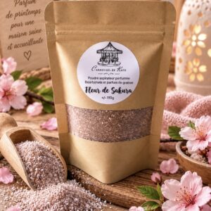 Poudre aspirateur 110g parfumée «Fleur de Sakura »