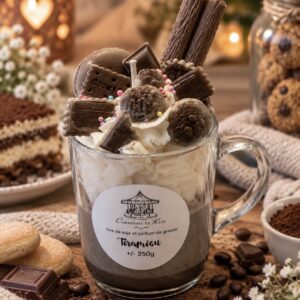 Mug gourmand – 250g bougie parfumée «tiramisu »