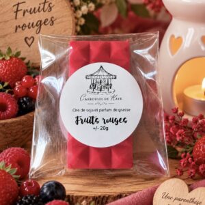 Fondant tablette 20g parfumé «Fruits rouge »