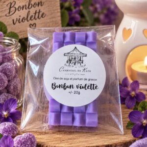 Fondant tablette 20g parfumé «Bonbon violette »
