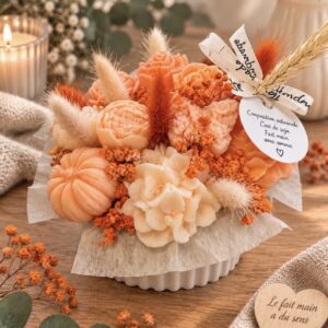 Petite coupe florale 220g – parfumée «cannelle orange »