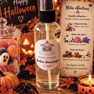 Spray d’ambiance 110ml parfumé Halloween« bonbon démoniaque « 