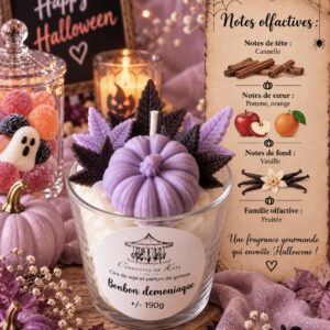 Coupe gourmande – 190g bougie parfumée « bonbon démoniaque »