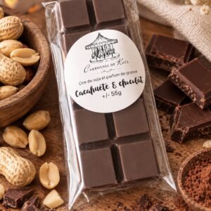 Fondant tablette 55g parfumé «Cacahuète &chocolat »