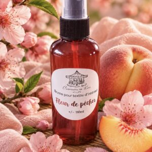 Brume textile 110 ml parfumée « fleur du pêcher »